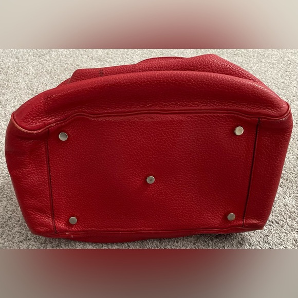 HERMÈS Lindy Lock Red Taurillon Clemence Leather Gold Handbag - Picture 7 of 14